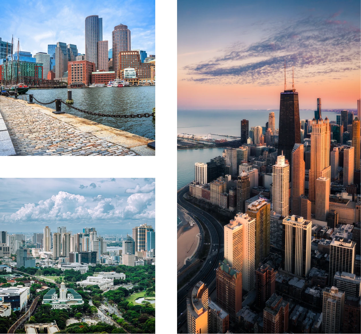 City skyline with waterfront